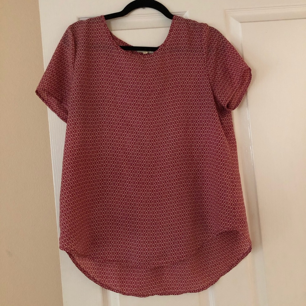 Red Patterned Blouse - image 1